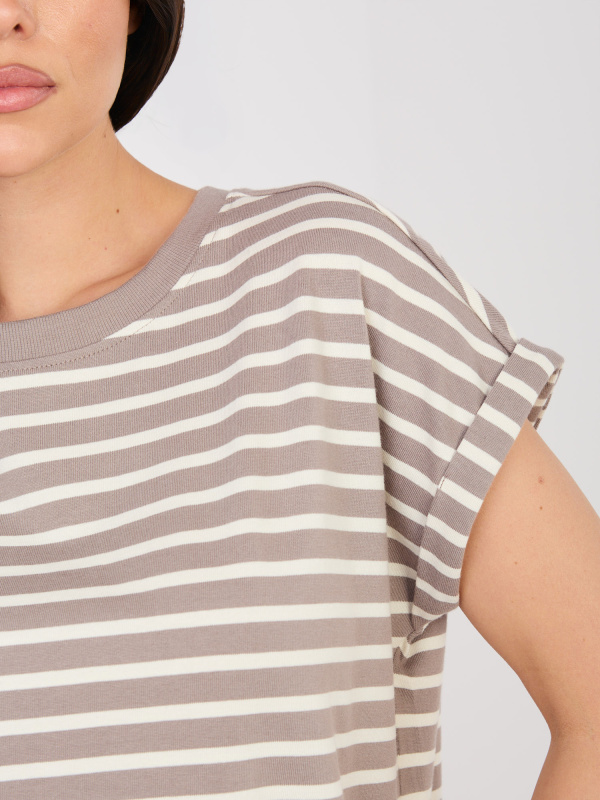 Dámské tričko oversize v proužcích