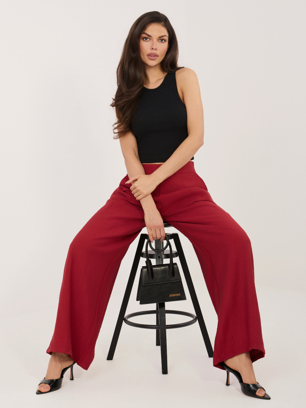 Dámské červené letní kalhoty