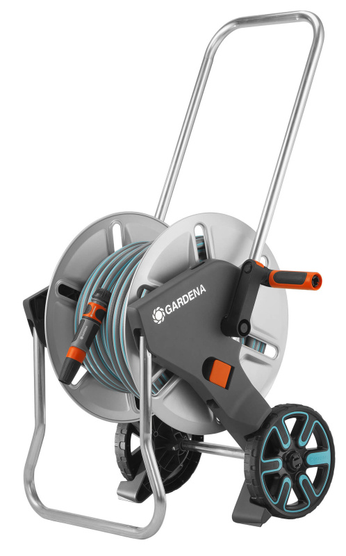 GARDENA Germany GARDENA CleverRolll M - kovový vozík na hadici (s 20 m hadicí 1/2" Classic + šroubení + postřikovač)