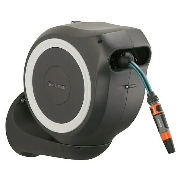 Nástěnný box s hadicí Gardena RollUp S / včetně 15 m hadice / plast / automatické navíjení / šedá Varianta: ivi1
