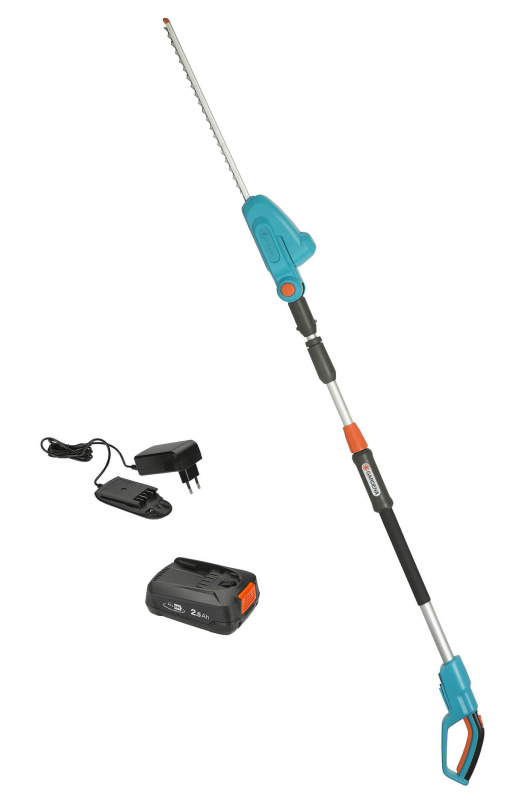 GARDENA Germany GARDENA THS 42/18V P4A SET - akumulátorové teleskopické nůžky na živý plot - sada (včetně nabíječky a 2,5 Ah akumulátoru)