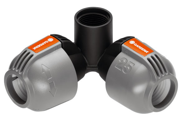 GARDENA Germany GARDENA L-kus 25 mm x 3/4" vnitřní závit, rohová přípojka zadešťovače