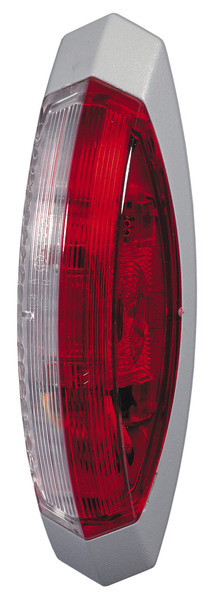 HELLA Obrysové svítidlo červená/bílá vlevo šedá základní deska