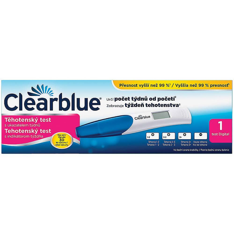 Clearblue digit.těhot.test s ukazatelem týdnů 1ks