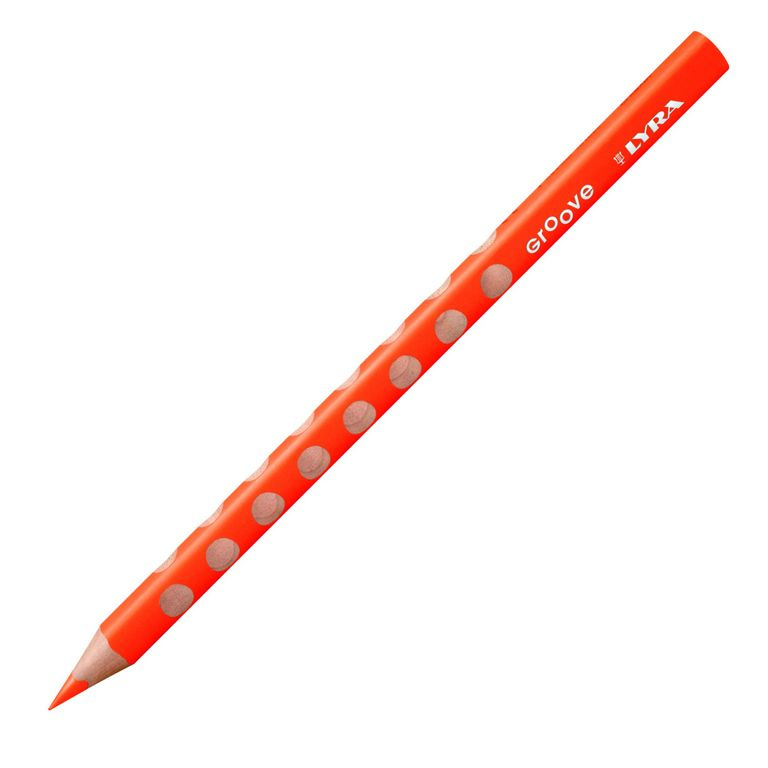 Pastelka Lyra GROOVE JUMBO, trojhranná - červená