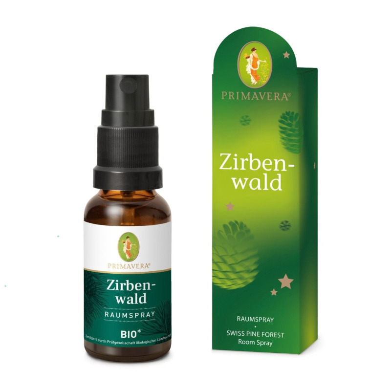 Primavera Mini pokojový sprej s dárkovou visačkou Swiss Pine Forest 20 ml