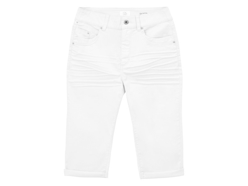 QS by s.Oliver Dámské capri kalhoty (42, bílá)