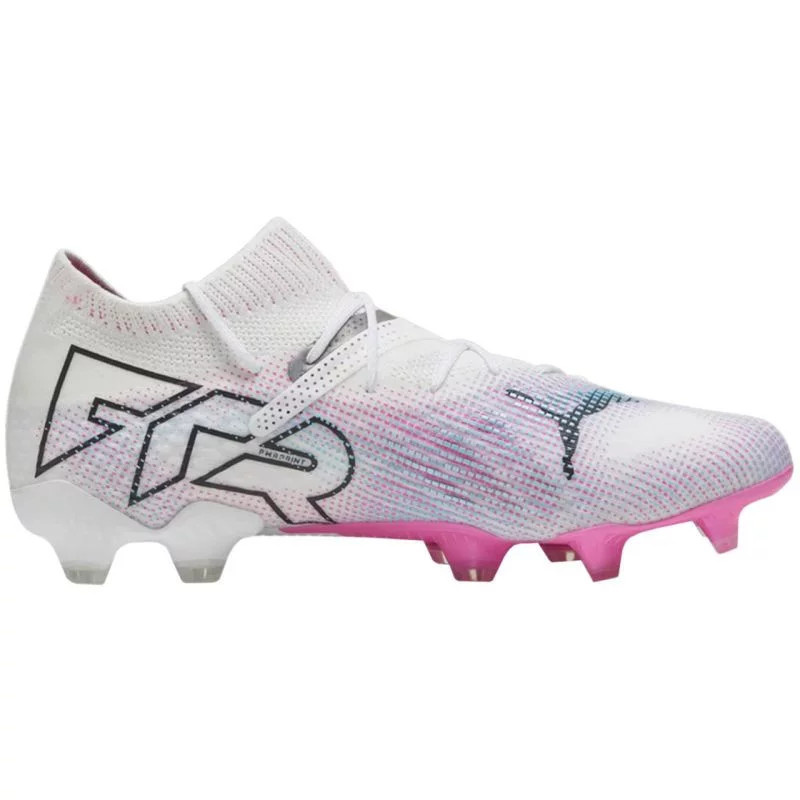 Pánské fotbalové boty / kopačky Future 7 Ultimate FG/AG M 107599 01 Bílá s růžovou - Puma bílá s růžovou 42