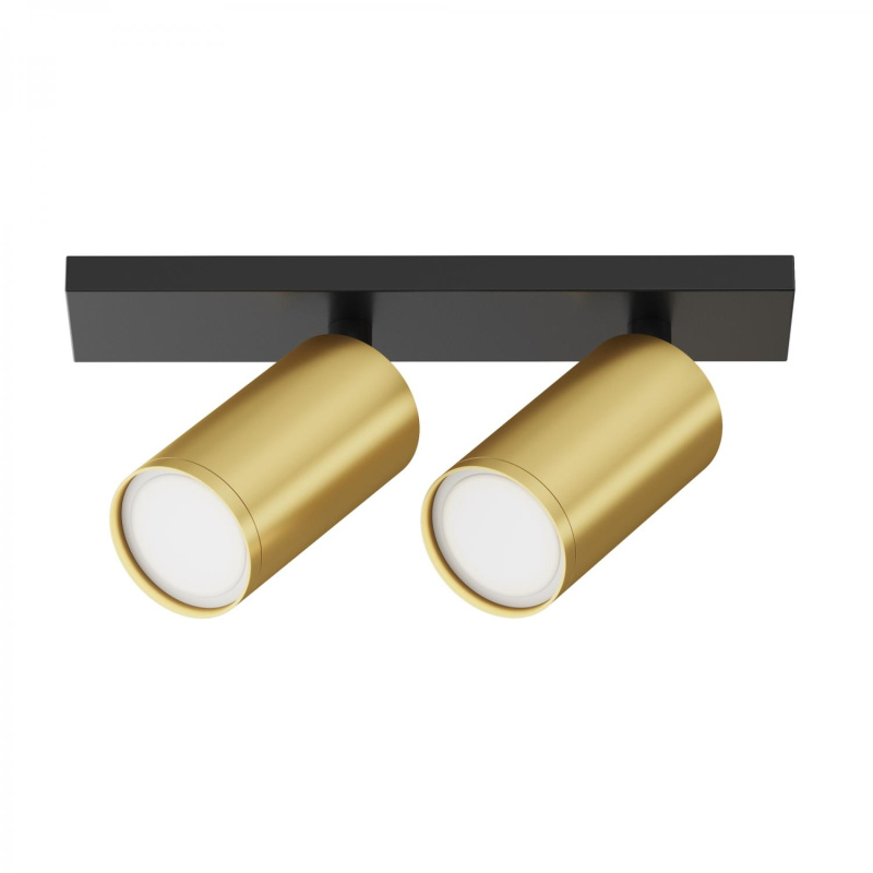 Maytoni Moderní stropní svítidlo FOCUS S, v. 12 cm, 2xGU10 Barva: Černá/zlatá