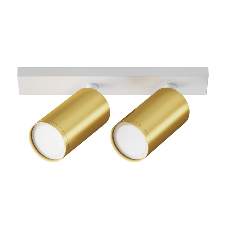 Maytoni Moderní stropní svítidlo FOCUS S, v. 12 cm, 2xGU10 Barva: Bílá/zlatá