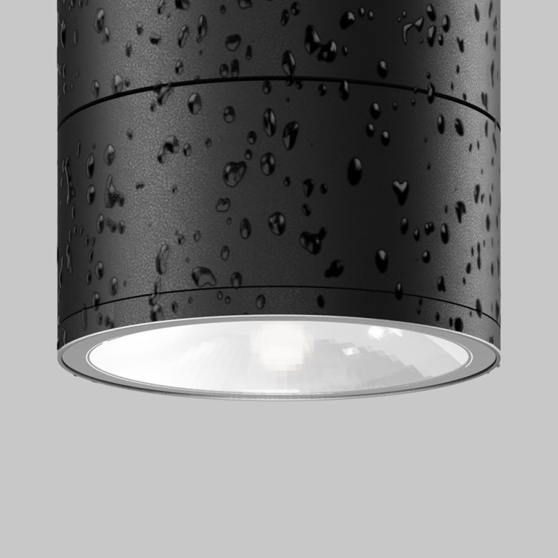 Maytoni Moderní stropní LED svítidlo SPIN, 12W, v. 10,8 cm, 3000K, IP54 Barva: Černá
