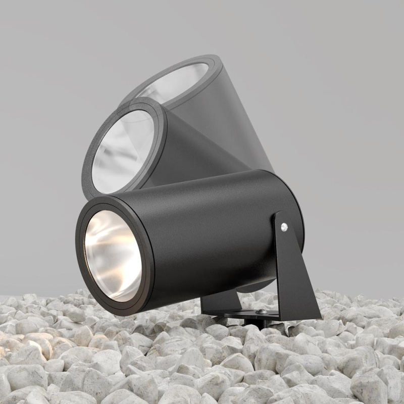 Maytoni Venkovní zapichovací LED svítidlo BERN, 30W, ⌀ 13 cm, 3000K, IP65 Barva: Grafit