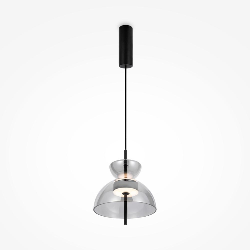 Maytoni Závěsné LED svítidlo BANGKOK kouřové sklo, 12W, Ø 25 cm, CRI80