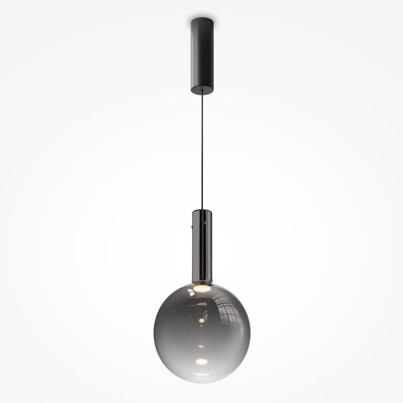 Maytoni Závěsné LED svítidlo NEBULA, 6W, Ø 25 cm, CRI80 Barva: Černá