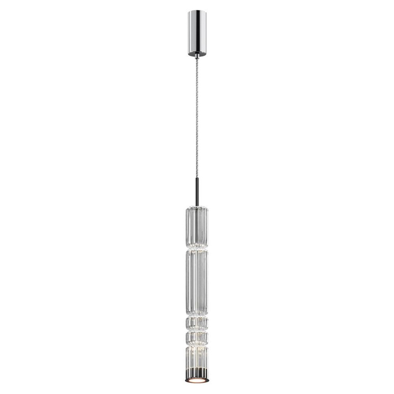 Maytoni Závěsné LED svítidlo ORDO, 8W, Ø 8 cm, CRI80 Barva: Chrom