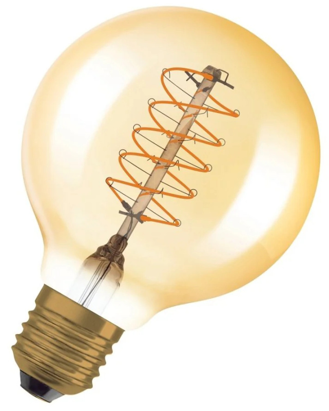 Stmívatelná LED žárovka Osram Vintage 1906 Globe / 2200 K / 600 lm / 7 W / teplá bílá / zlatá Varianta: ivi1