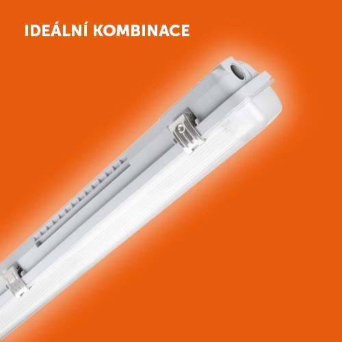 Zářivka LEDVANCE Damp Proof Housing 1200mm IP65 pro dvě LED trubice T8