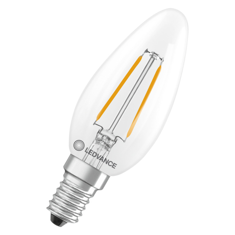 LED žárovka LEDVANCE LED CLB25 2.5W 830 FILCL E14 V