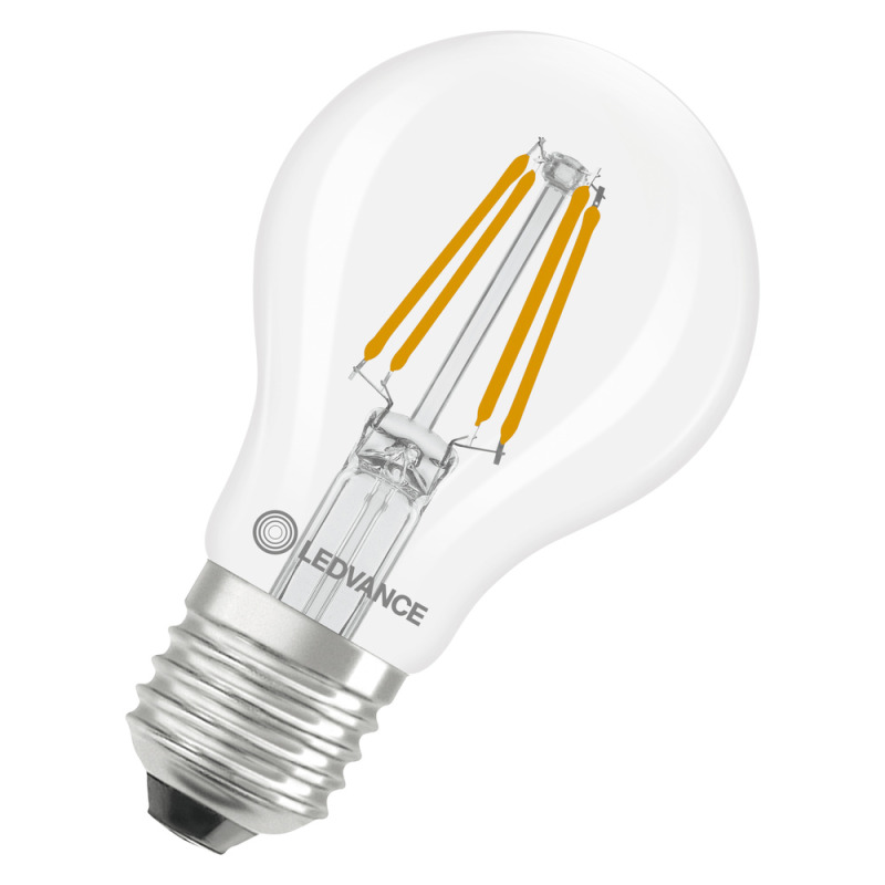 LED žárovka LEDVANCE LED CLA40 4W 830 FILCL E27 V