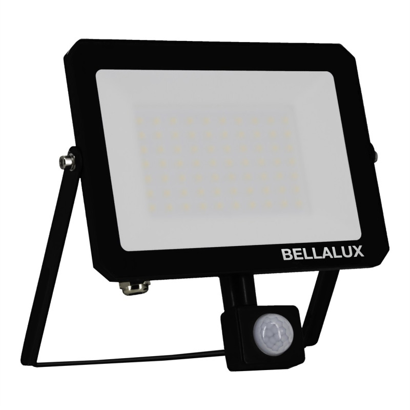 Venkovní LED reflektor se senzorem VITAL, 50W, Denní bílá, Černý