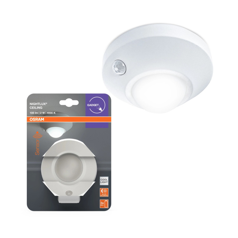 Osram Bateriové LED noční světlo Nightlux CEILING White 1,7W 105lm 4000K