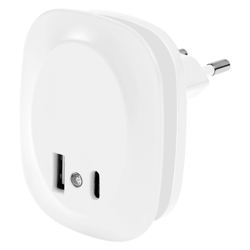 LED svítidlo noční OSRAM LUNETTA EDGE SEN BL 830 USB A C WT