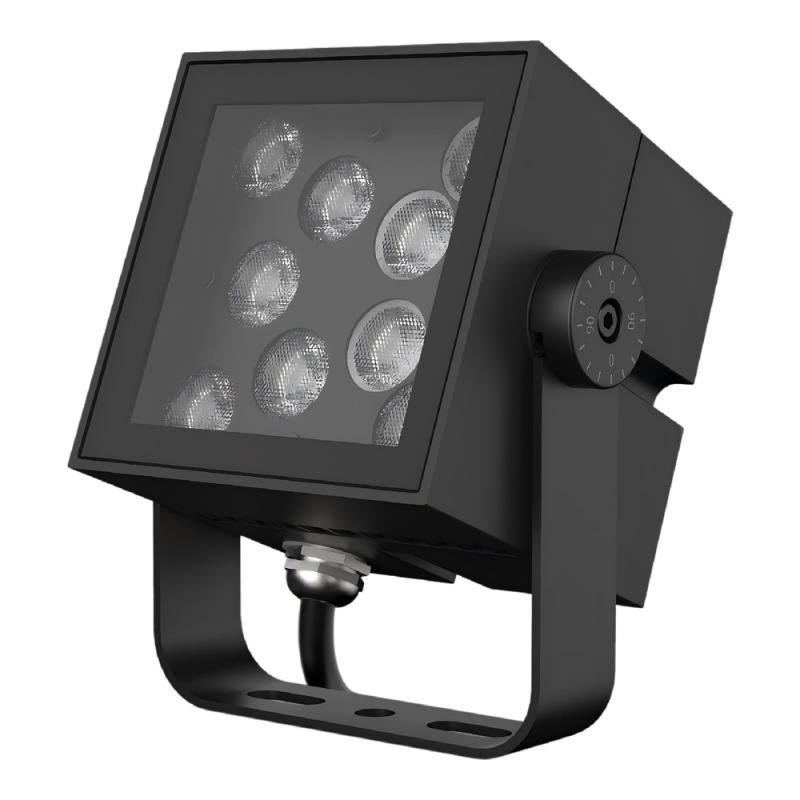 LED reflektor LEDVANCE AR FLO SQ V 18W 840 SYM10 BK ON