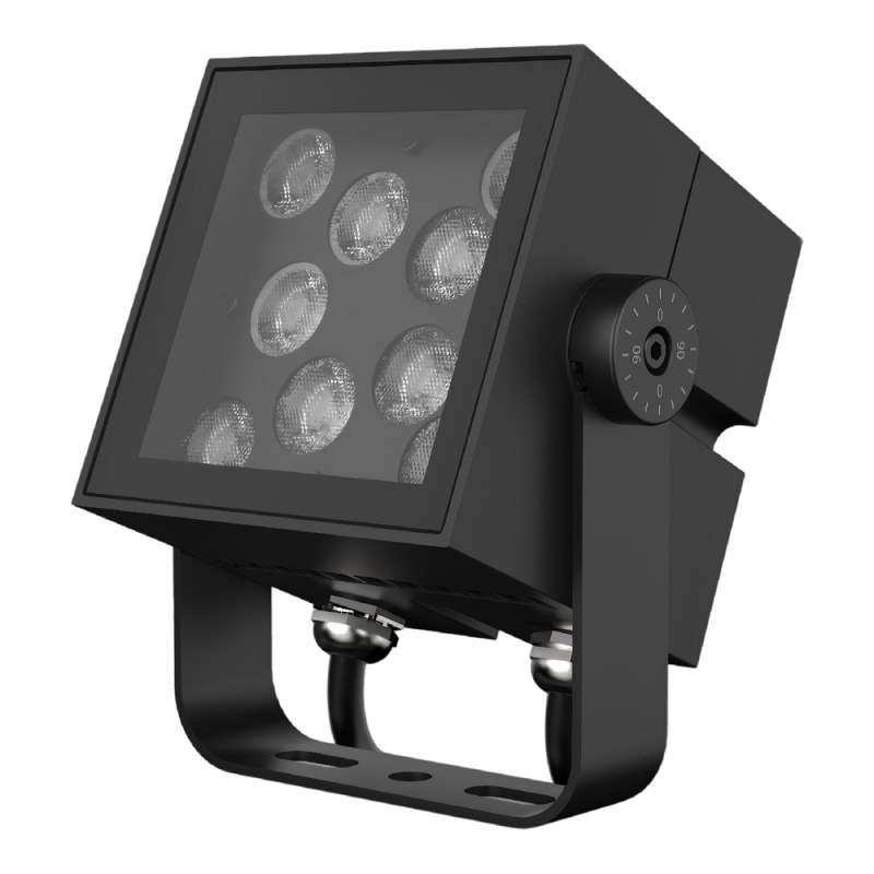 LED reflektor LEDVANCE AR FLO SQ V 18W 830 SYM45 BK DA