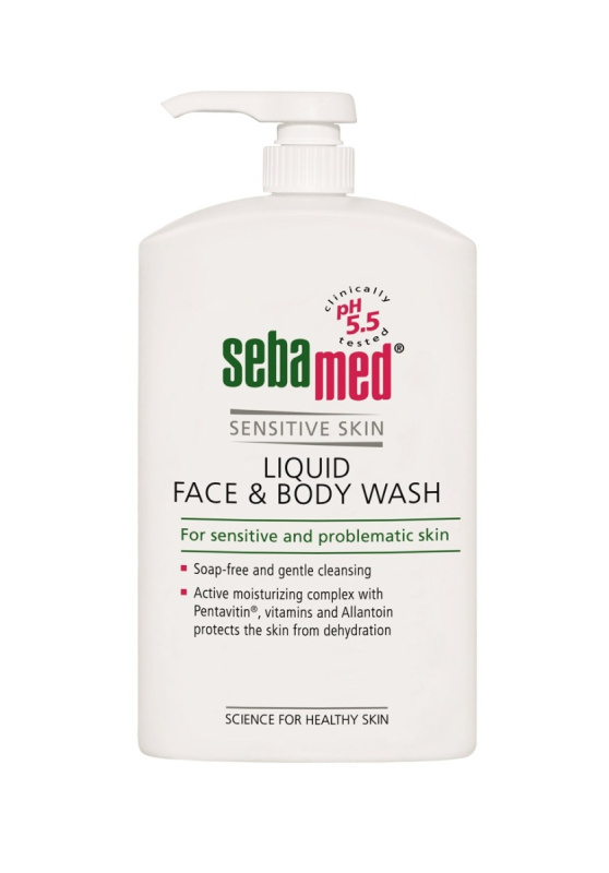 SEBAMED Jemná mycí emulze na tělo a obličej 1000 ml
