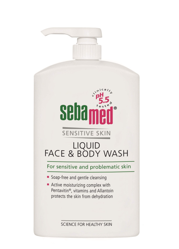 SEBAMED Jemná mycí emulze na tělo a obličej 1000 ml