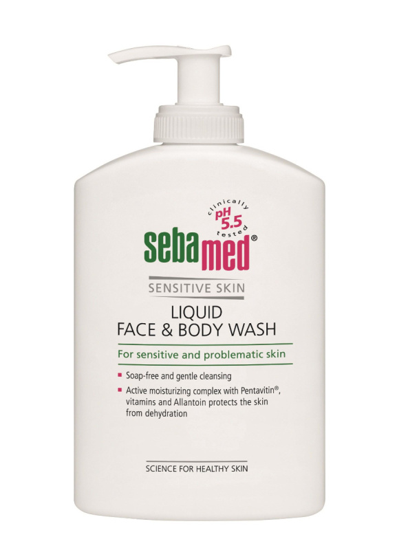 SEBAMED Jemná mycí emulze na tělo a obličej s pumpičkou 400 ml