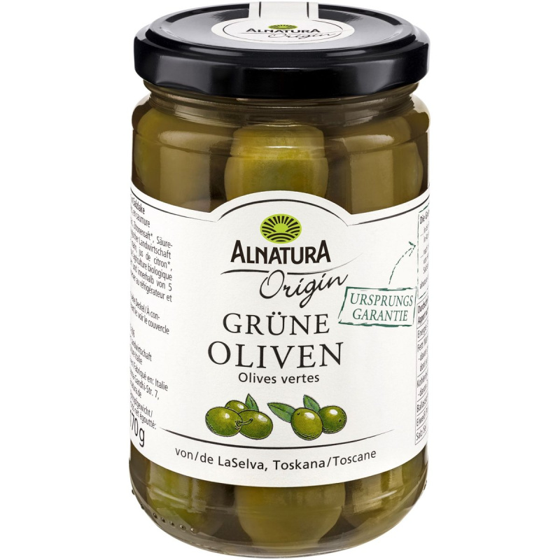 Alnatura BIO Zelené olivy s peckou