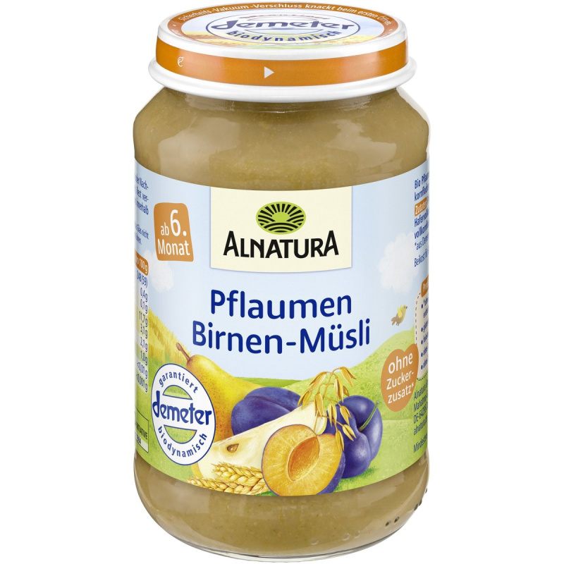 Alnatura BIO Příkrm se švestkami, hruškami a vločkami