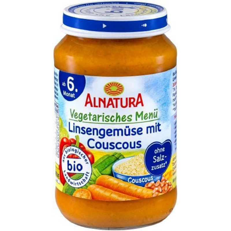 Alnatura BIO Příkrm se zeleninou, čočkou a kuskusem