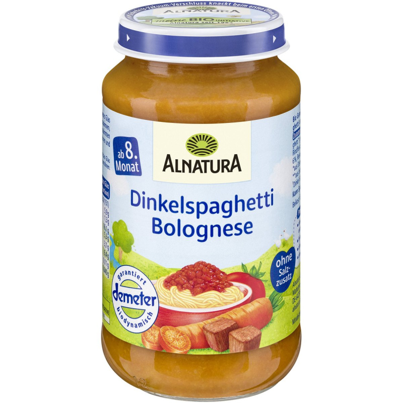 Alnatura BIO Příkrm Bolognese se špaldovými těstovinami