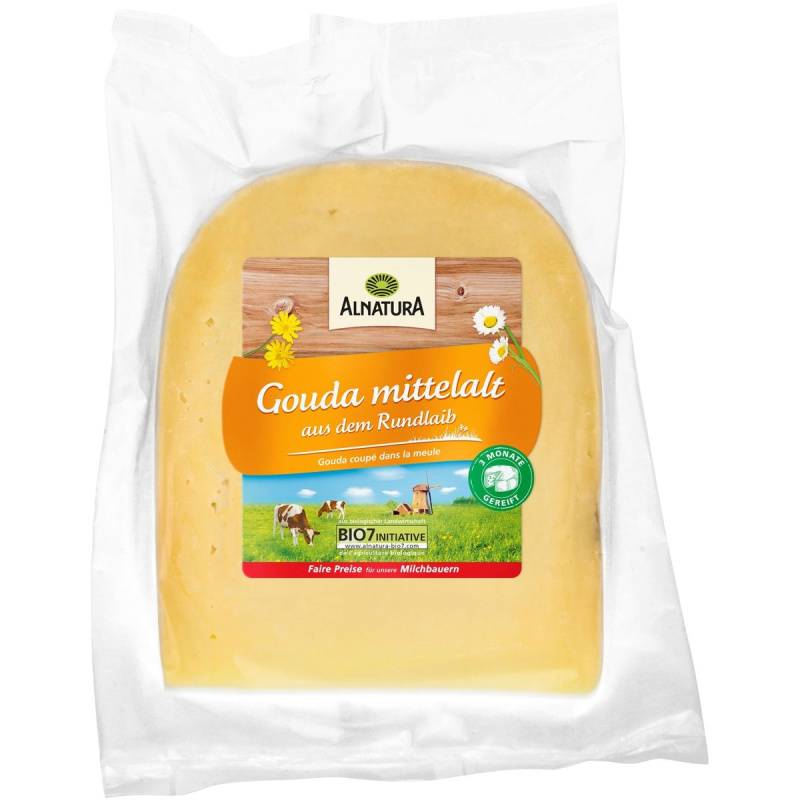 Alnatura BIO Gouda polotvrdý sýr 50%