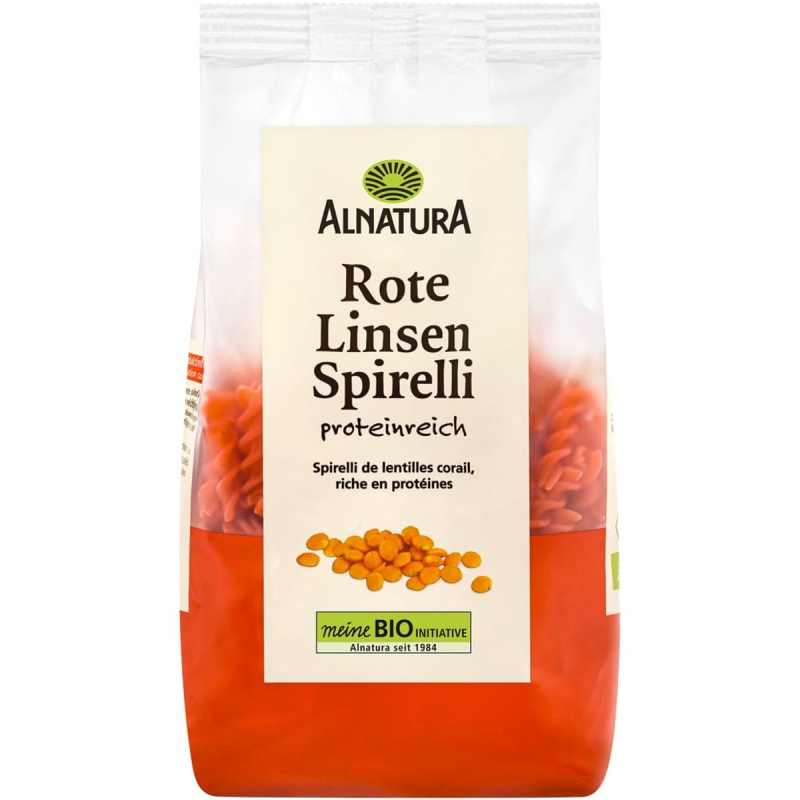 Alnatura BIO Spirelli z červené čočky