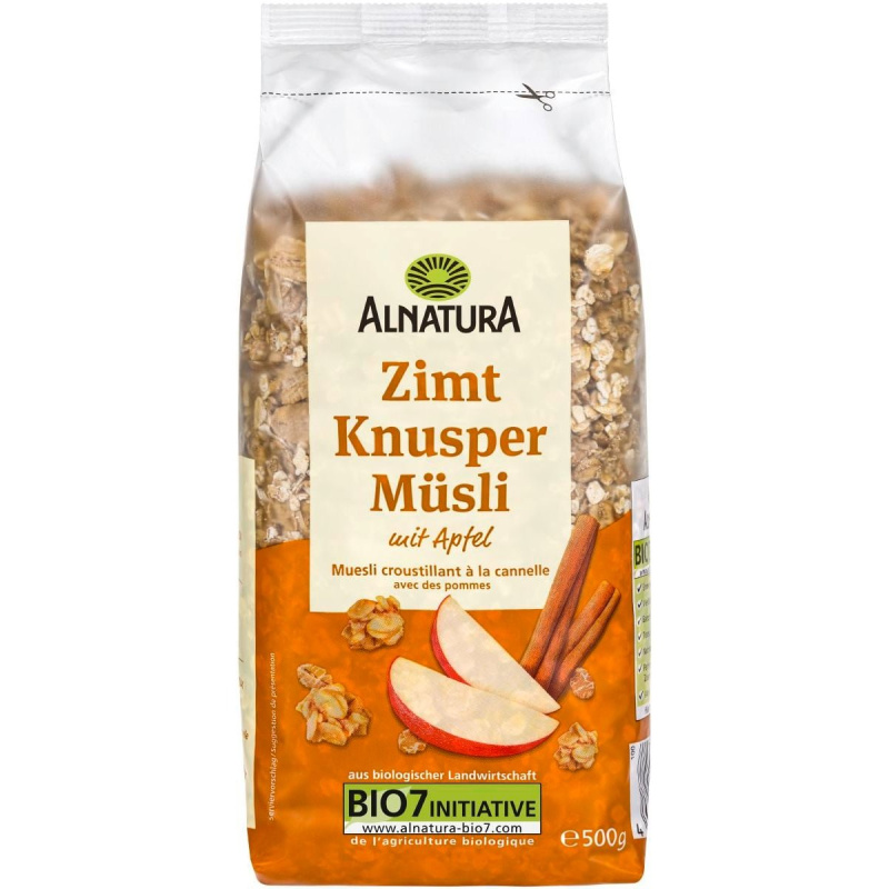 Alnatura BIO müsli se sušenými jablky a skořicí