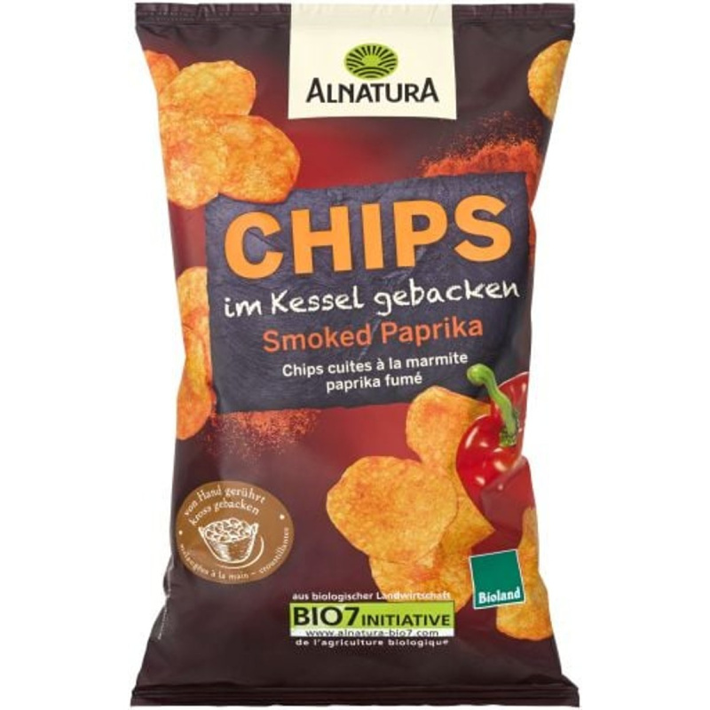 Alnatura BIO Kotlíkové uzené paprikové chipsy
