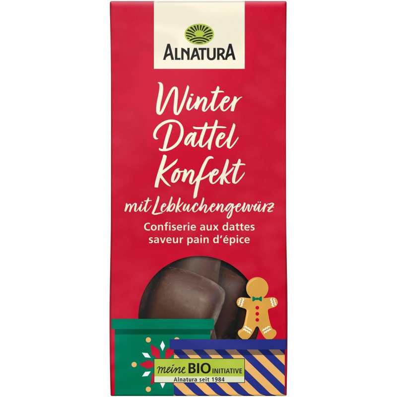 Alnatura BIO Datlové kousky s marcipánem a kořením v hořké čokoládě