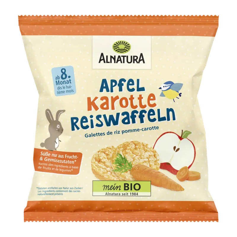 Alnatura BIO rýžové plátky Mrkev a jablko 35 g