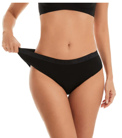 BODYLOK Menstruační kalhotky Bambus black - střední menstruace Velikost: XL