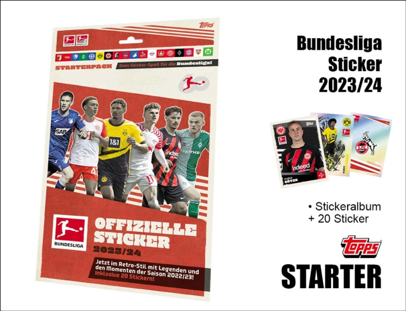 Topps Bundesliga samolepkový starter set 2023/2024