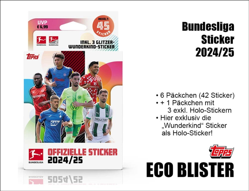 Topps Bundesliga samolepky 2024/2025 eco blister