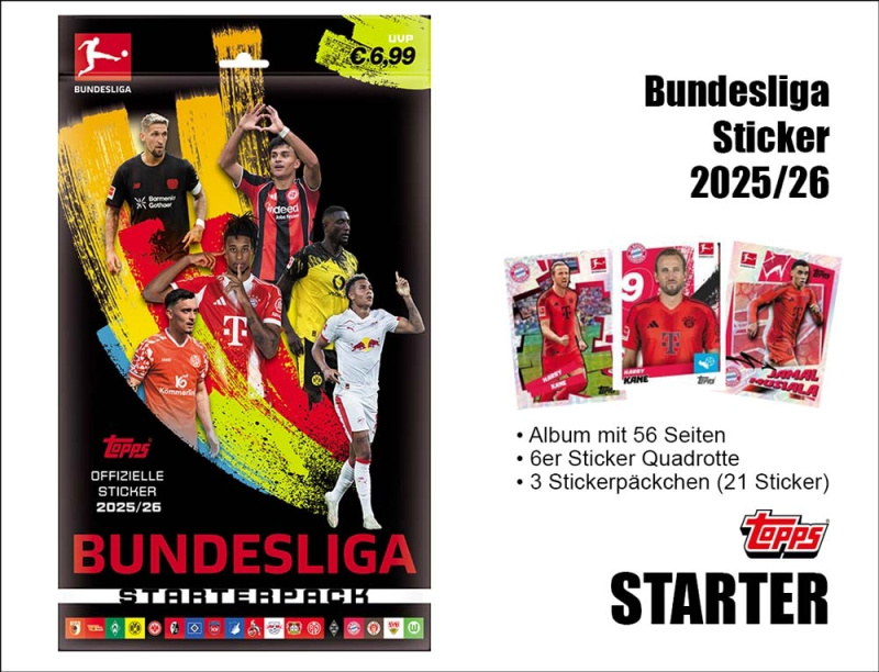 Topps Bundesliga Sticker 2025/2026 startovací sada