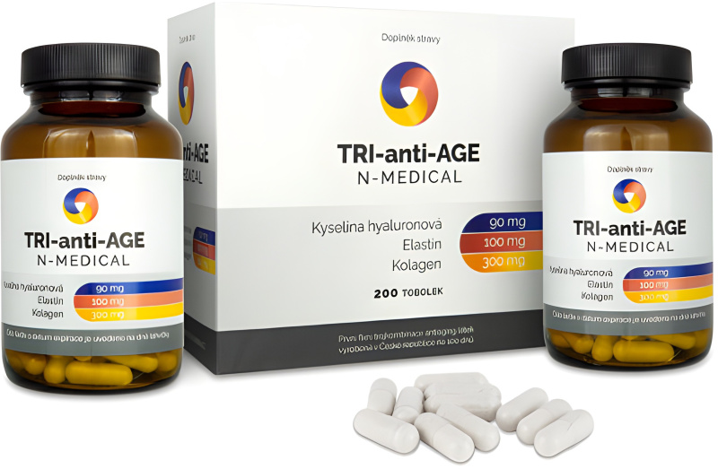 Hyaluron N-Medical N-Medical TRI-anti-AGE Balení: 200 tobolek
