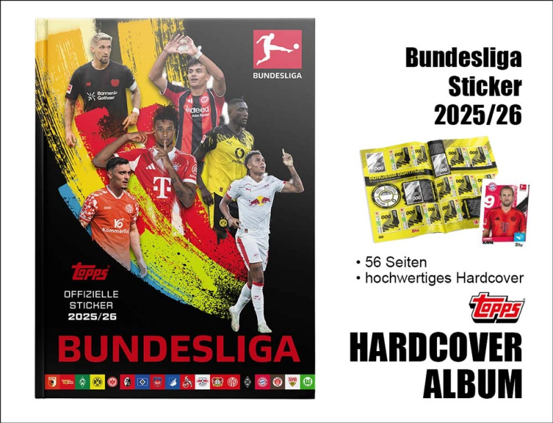 Topps Bundesliga Sticker 2025/2026 sběratelské album v pevné vazbě - 1 kus