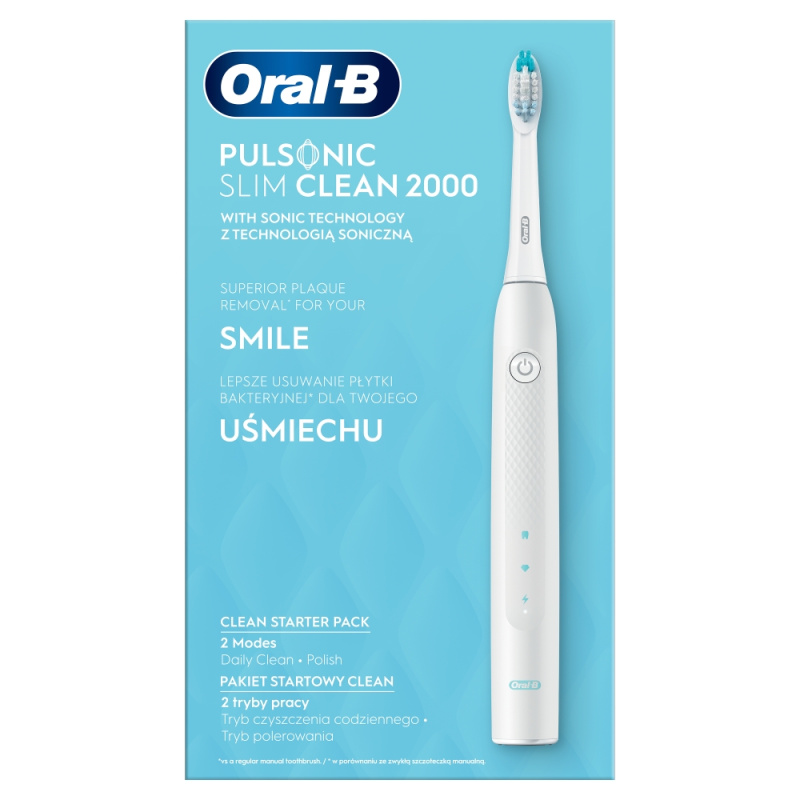 Oral B Pulsonic Slim Clean 2000 White sonický elektrický zubní kartáček White 1 ks
