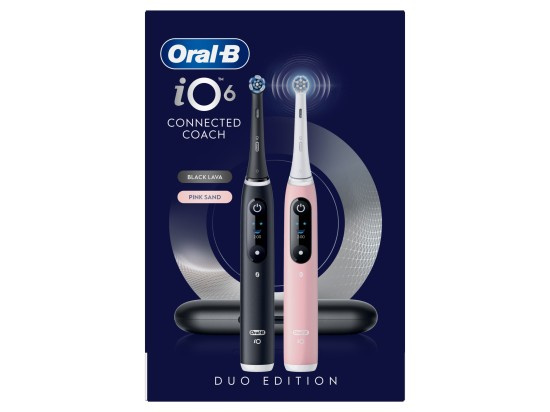 Oral B iO6 elektrický zubní kartáček DUO Black & Pink Sand 2 ks