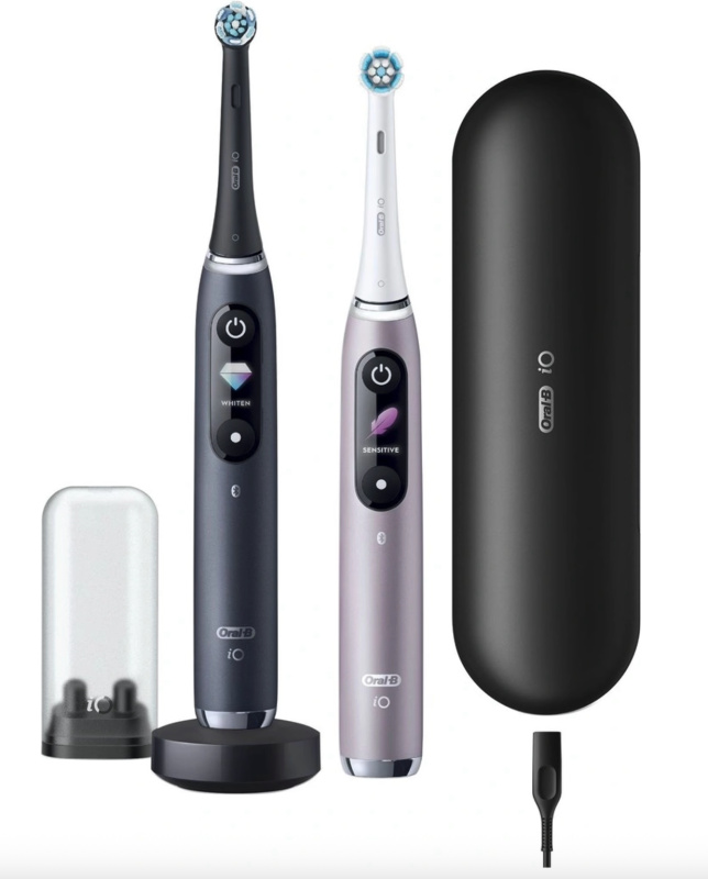 Oral B iO9 elektrický zubní kartáček DUO Black Onyx & Rose Quartz 2 ks